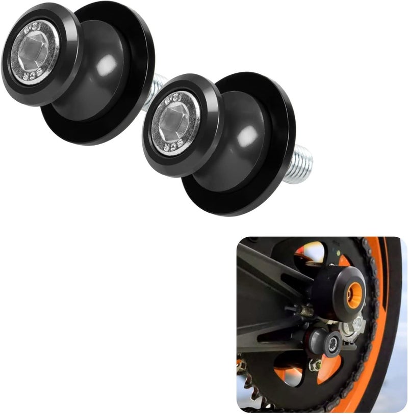 psler 10MM بكرات ذراع التأرجح - M10 X1.25 منزلقات ذراع التأرجح للدراجات النارية CNC ل EX250 EX300 EX500 EX650 ER-6F ER-6N ZX-6R ZX-10R Z1000 Z750 Z750S Z750R، أسود - Image 1